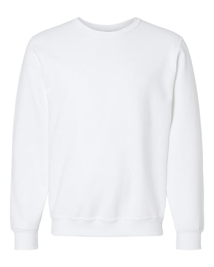 JERZEES Unisex Eco™ Premium Blend Ring-Spun Crewneck Sweatshirt 701MR #color_White