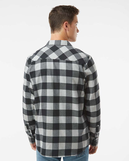 Independent Trading Co. Flannel Shirt EXP50F #colormdl_Grey Heather/ Black