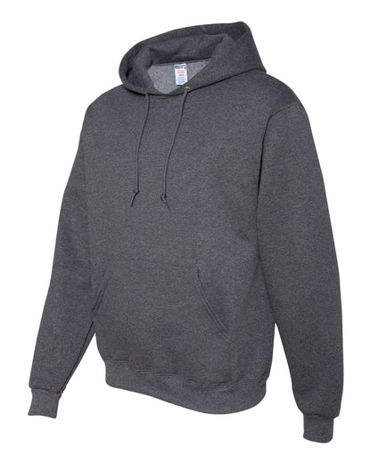 JERZEES Unisex Super Sweats NuBlend® Hooded Sweatshirt 4997MR #color_Black Heather