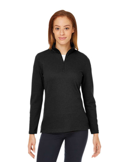 Devon & Jones Women's New Classics® Performance Quarter-Zip Pullover DG400W #colormdl_Black