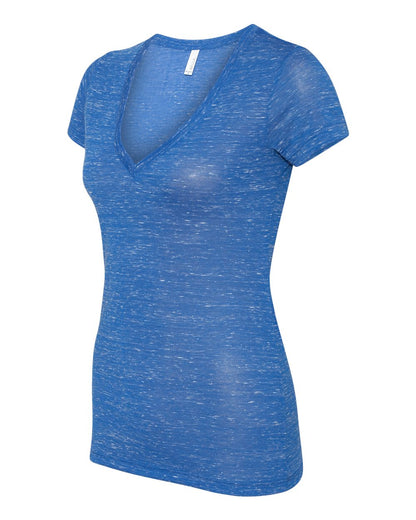 BELLA + CANVAS Women’s Jersey Deep V-Neck Tee 6035 #color_True Royal Marble