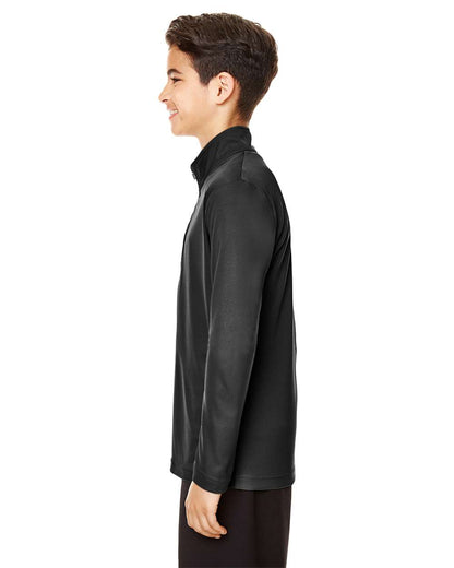 Team 365 Youth Zone Performance Quarter-Zip Pullover TT31Y #colormdl_Black