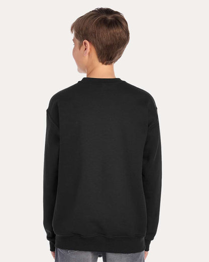 JERZEES Youth NuBlend® Crewneck Sweatshirt 562BR #colormdl_Black