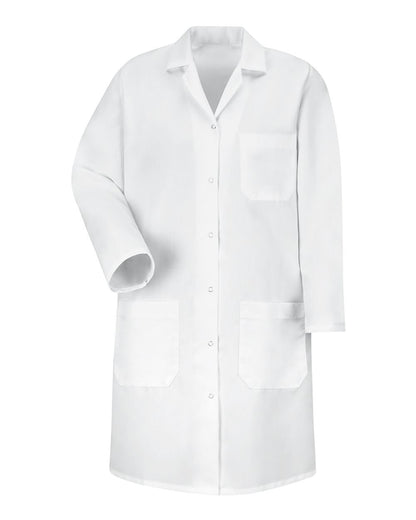 Red Kap Women's Gripper Front Lab Coat KP15 #color_White