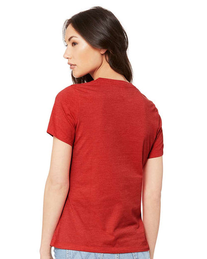 BELLA + CANVAS Women’s Relaxed Fit Heather CVC Tee 6400CVC #colormdl_Heather Red