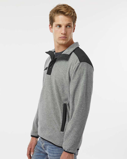 DRI DUCK Ranger Melange Fleece Pullover 7353 #colormdl_Platinum