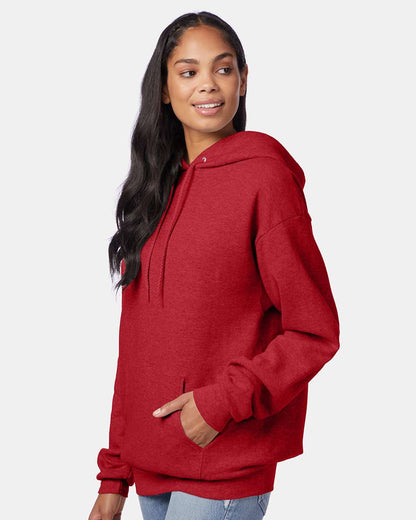 Hanes Unisex EcoSmart® Hooded Sweatshirt P170 #colormdl_Heather Red