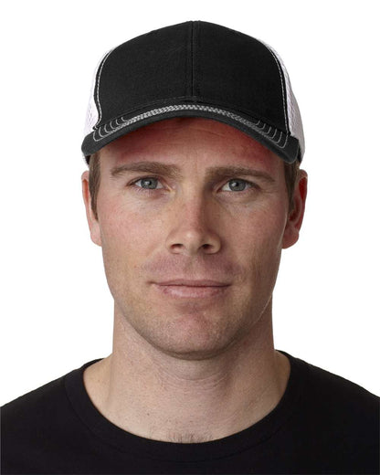 Adams Headwear Fairway Cap FA102 #colormdl_Black/ White