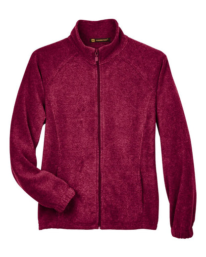 Harriton Women's Full-Zip Fleece M990W #color_Wine