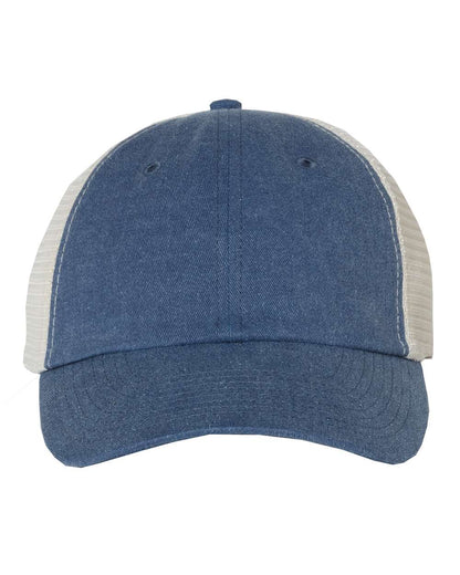 Valucap Pigment-Dyed Trucker Cap SP510 #color_Royal/ Stone