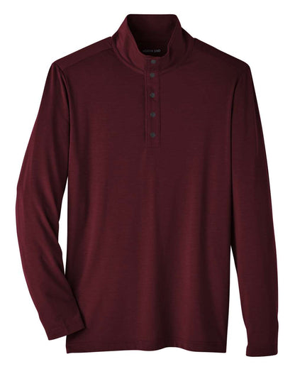 North End Men's JAQ Stretch Performance Snap-Neck Pullover NE400 #color_Burgundy