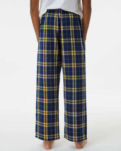 Boxercraft Youth Flannel Pants BY6624 #colormdl_Navy/ Gold