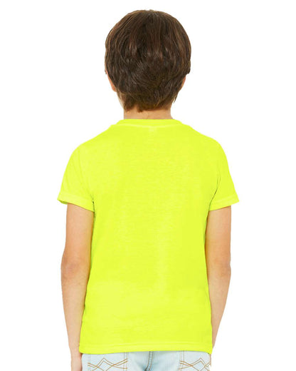 BELLA + CANVAS Youth CVC Jersey Tee 3001YCVC #colormdl_Neon Yellow