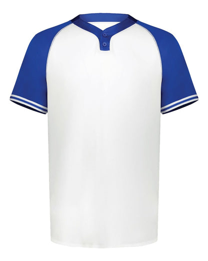 Augusta Sportswear Cutter Henley Jersey 6905 #color_White/ Royal