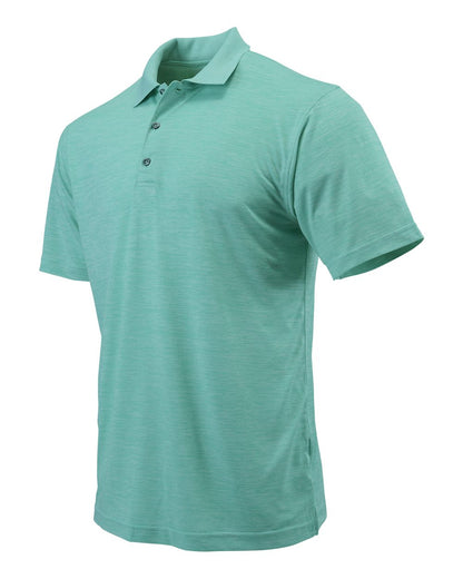 Paragon Men's Dakota Striated Heather Polo 130 #color_Surf Green Heather