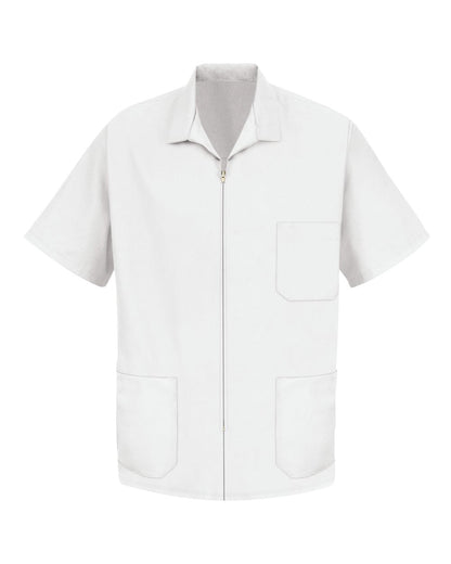 Red Kap Unisex Zip-Front Smock KP44 #color_White