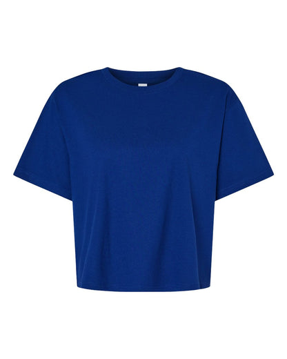 American Apparel Women's Fine Jersey Boxy Tee 102 #color_Lapis