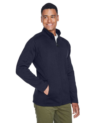 Devon & Jones Men's Bristol Full-Zip Sweater Fleece Jacket DG793 #colormdl_Navy