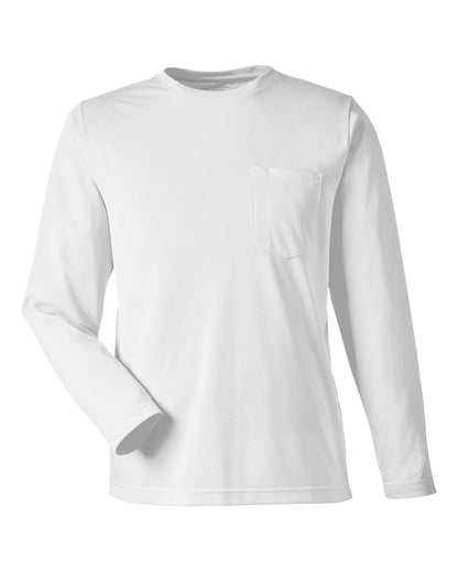 Harriton Unisex Charge Snag and Soil Protect Long Sleeve T-Shirt M118L #color_White