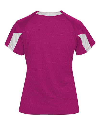 Alleson Athletic Women's Striker Placket 6176 #color_Hot Pink/ White