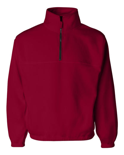 Sierra Pacific Unisex Fleece Quarter-Zip Pullover 3051 #color_Red