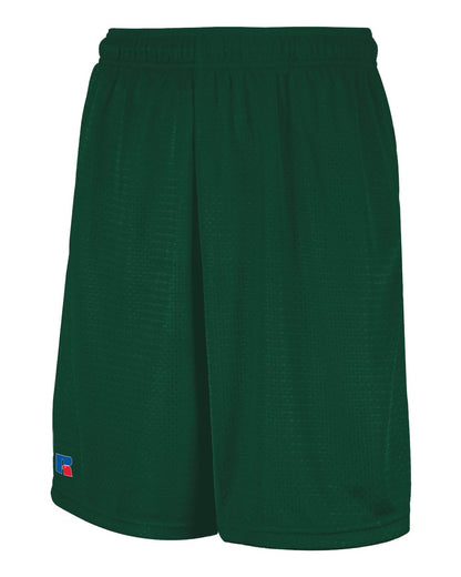 Russell Athletic Men's 9" Dri-Power® Tricot Mesh Shorts with Pockets 651AFM #color_Dark Green