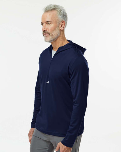 Adidas Lightweight Performance Quarter-Zip Hooded Pullover A596 #colormdl_Collegiate Navy