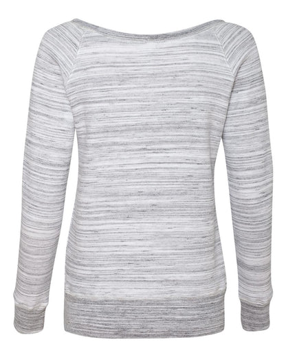 BELLA + CANVAS Women’s Sponge Fleece Wide Neck Sweatshirt 7501 #color_Light Grey Marble