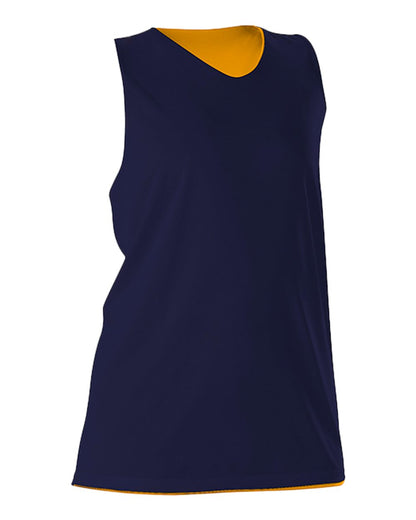 Alleson Athletic Women's Reversible Racerback Tank 506CRW #color_Navy/ Gold