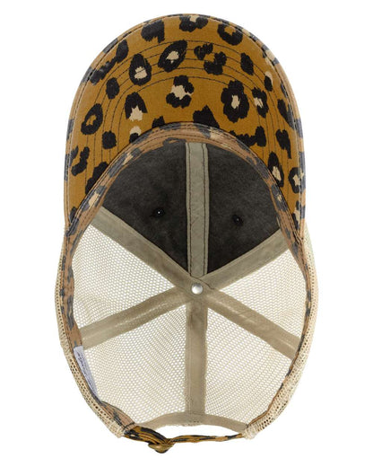 Infinity Her Women's Printed Bill with Mesh Back Cap JANET #color_Black/ Leopard/ Khaki
