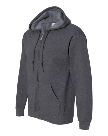 Gildan Unisex Heavy Blend™ Full-Zip Hooded Sweatshirt 18600 #color_Dark Heather