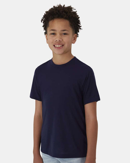 Hanes Youth Cool DRI® Cotton Touch T-Shirt 484Y #colormdl_Athletic Navy
