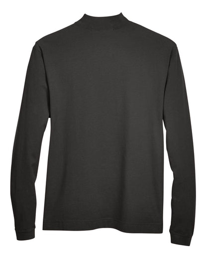 Devon & Jones Unisex Sueded Jersey Mock Neck T-Shirt D420 #color_Black