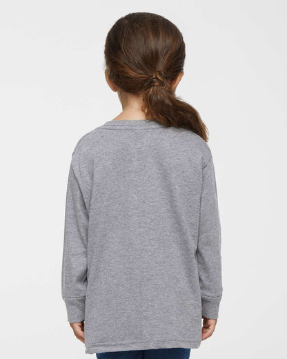 Rabbit Skins Toddler Fine Jersey Long Sleeve Tee 3302 #colormdl_Heather