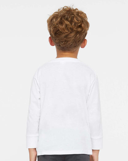 Rabbit Skins Toddler Fine Jersey Long Sleeve Tee 3302 #colormdl_White