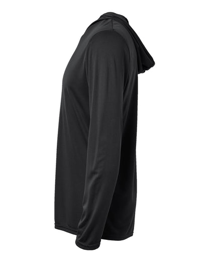 Holloway Men's Momentum Hooded Long Sleeve T-Shirt 222830 #color_Black