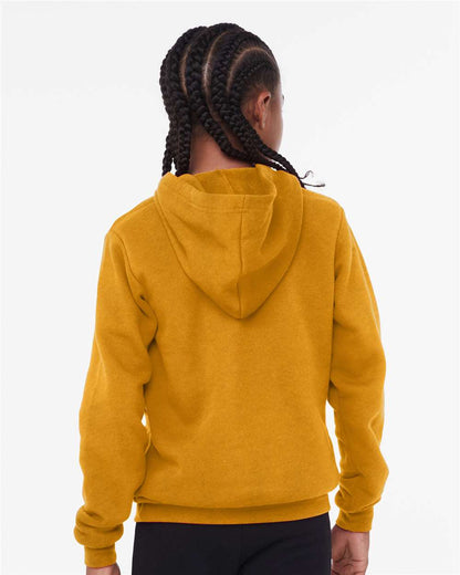 BELLA + CANVAS Youth Sponge Fleece Hoodie 3719Y #colormdl_Heather Mustard