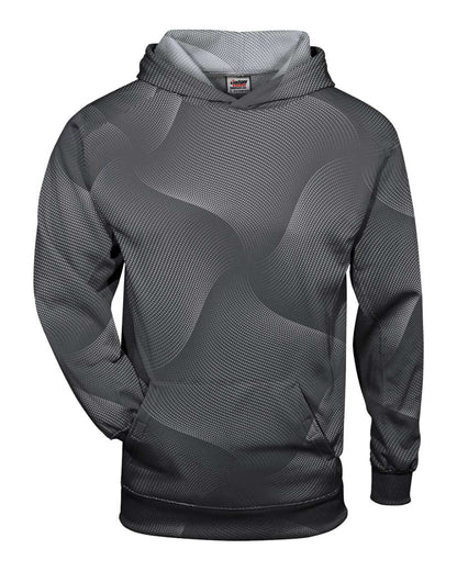 Badger Youth Warp Hooded Long Sleeve T-Shirt 2413 #color_Graphite