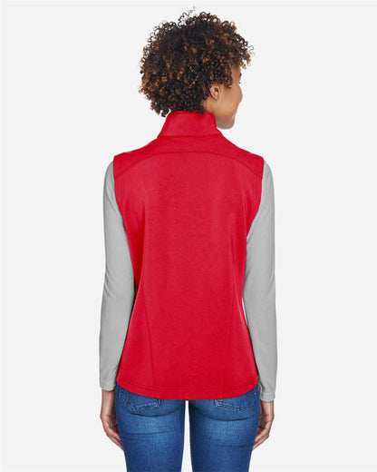CORE365 Women's Cruise Two-Layer Fleece Bonded Soft Shell Vest CE701W #colormdl_Classic Red