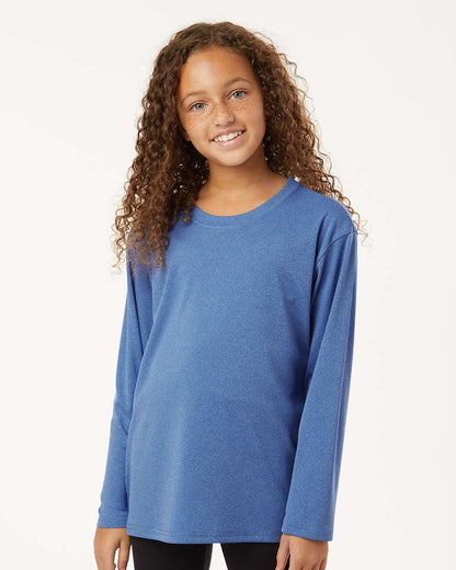 AllPro Youth Pro-Lock Performance Long Sleeve T-Shirt 48400Y #colormdl_Heather Royal