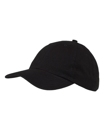 Big Accessories Youth Classic Brushed Twill Cap BX001Y #color_Black