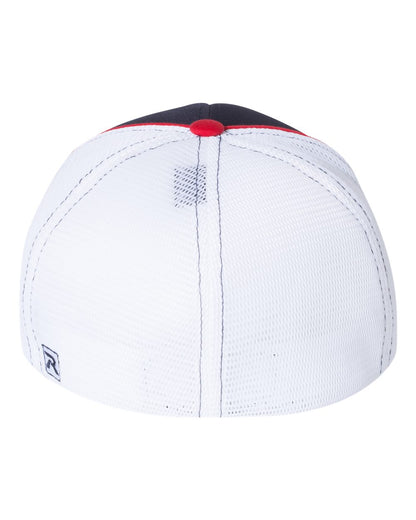Richardson Pulse Sportmesh R-Flex Cap 172 #color_Navy/ White/ Red Tri