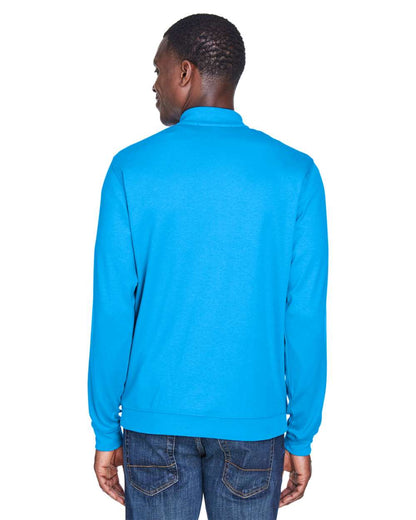 Devon & Jones Men's DRYTEC20™ Performance Quarter-Zip Pullover DG479 #colormdl_Ocean Blue/ Navy/ Ocean Blue