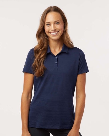 Adidas Women's Textured Stripe Polo A707 #colormdl_Dark Blue