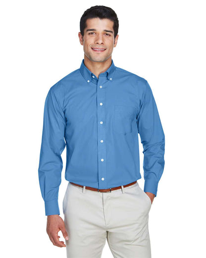 Devon & Jones Men's Crown Collection® Broadcloth Woven Dress Shirt D620 #colormdl_French Blue