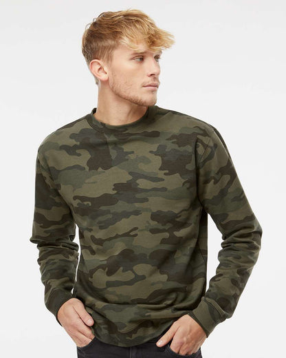 Independent Trading Co. Unisex Midweight Crewneck Sweatshirt SS3000 #colormdl_Forest Camo