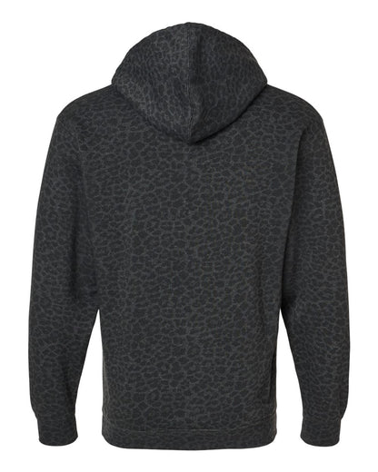 LAT Unisex Elevated Fleece Hoodie Sweatshirt 6926 #color_Black Leopard