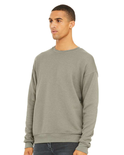 BELLA + CANVAS Unisex Sponge Fleece Drop Shoulder Crewneck Sweatshirt 3945 #colormdl_Heather Stone