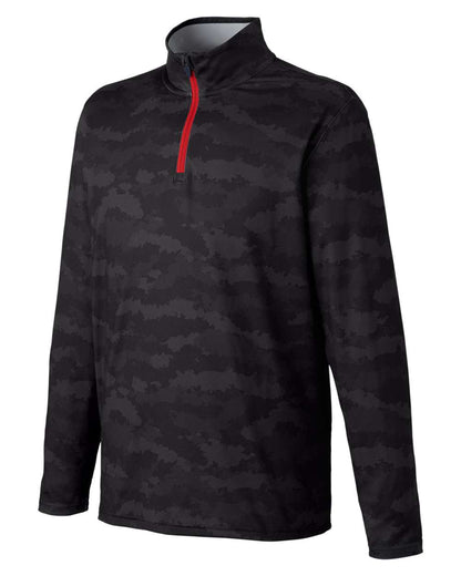Puma Golf Men's Volition Flanked Quarter-Zip Pullover 599440 #color_Puma Black