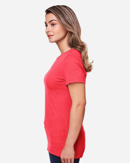 Gildan Women's Softstyle® CVC T-Shirt 64001LCVC #colormdl_Red Mist